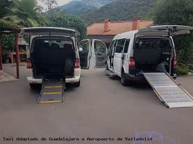 Taxi accesible de Aeropuerto de Valladolid a Guadalajara